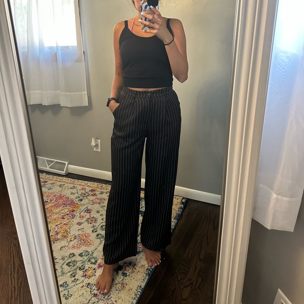 Striped work pants
